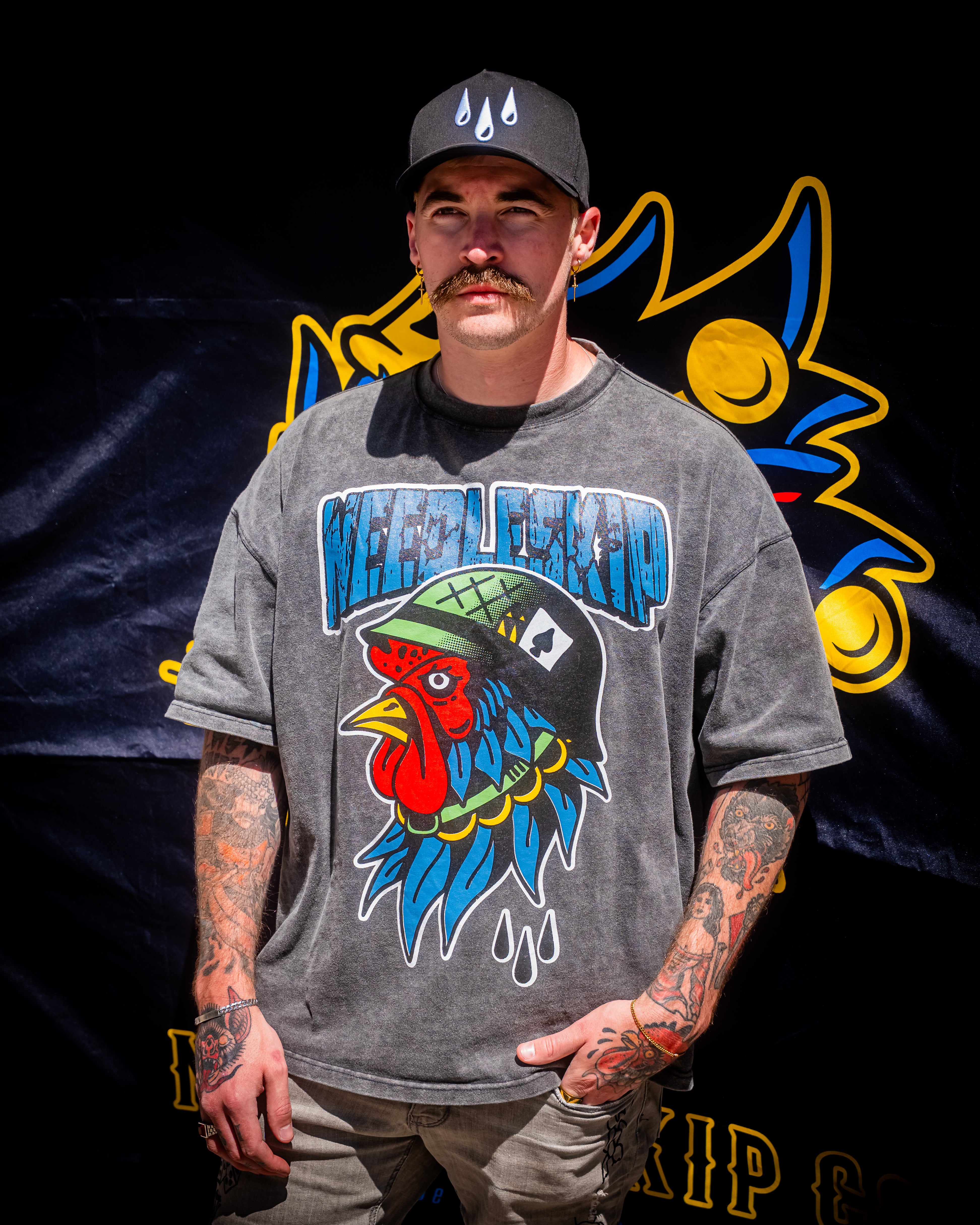 The General Box Fit Acid Wash Tee – Needle Skip Co