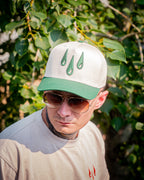 3 Drops Signature Snapback - Beige & Green